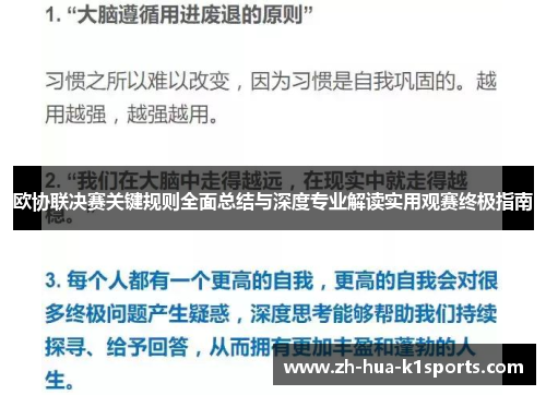欧协联决赛关键规则全面总结与深度专业解读实用观赛终极指南
